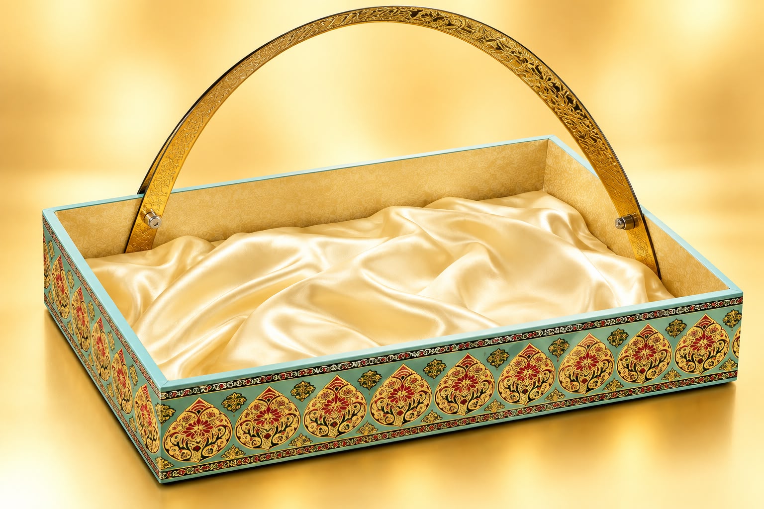 FESTIVE HAMPER TRAY 16x12x2.5 INCH BLUE