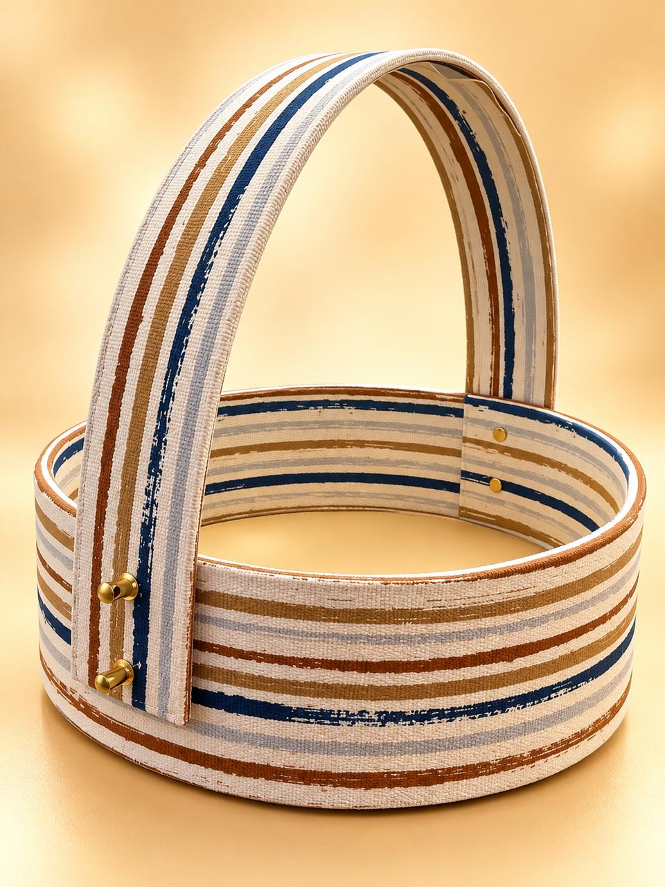 SUEDE BASKET ROUND 10X3