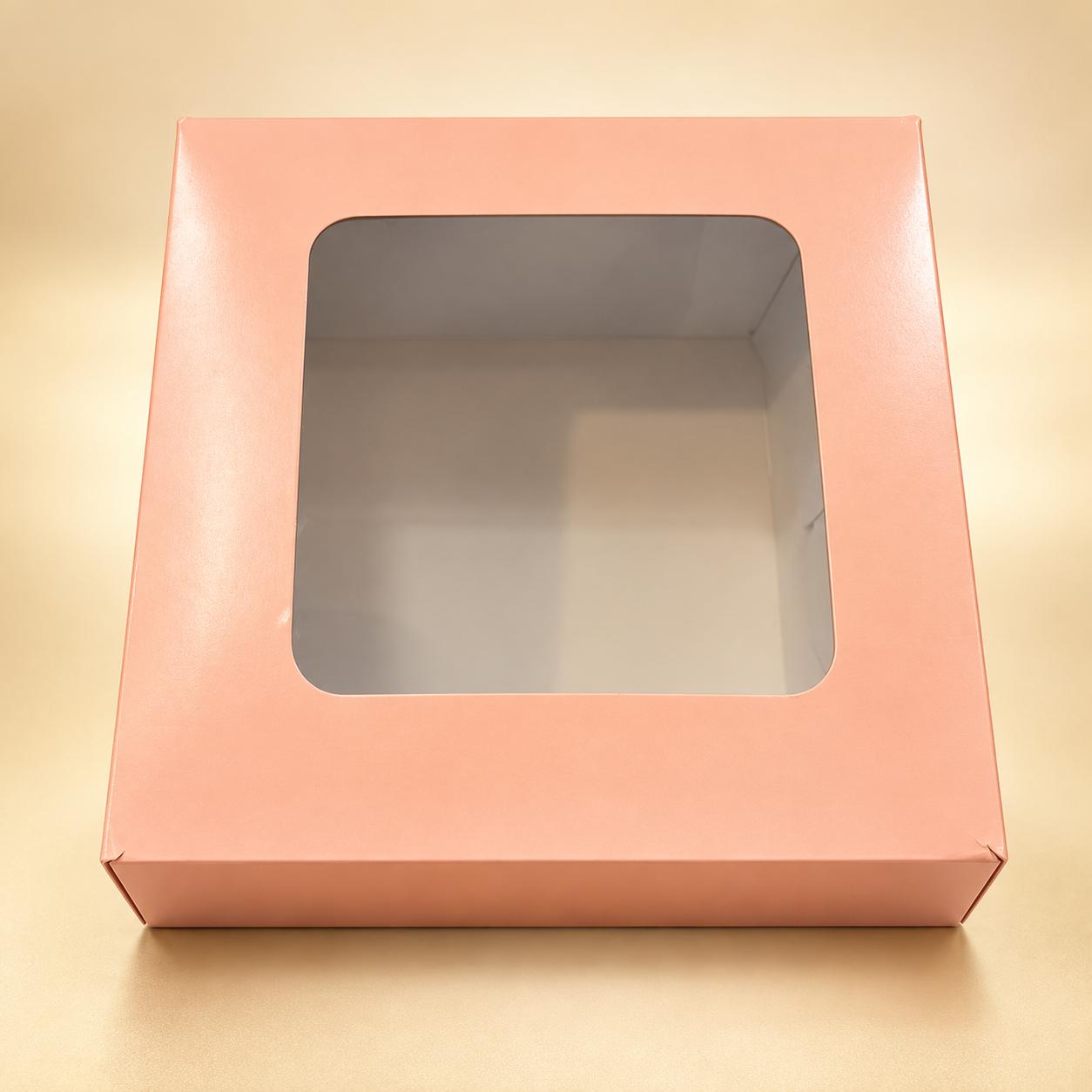 CAKE BOX DUPLEX 8x8x5 INCH  PINK