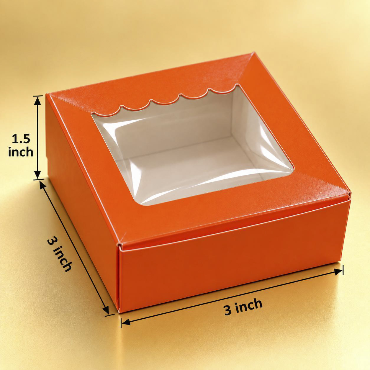 1 PC BROWNIE BOX 3x3x1.5 INCH