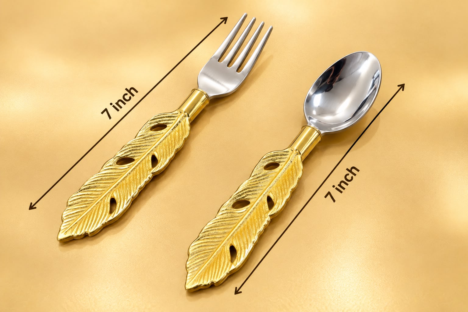 BRASS FORK AND SPOON