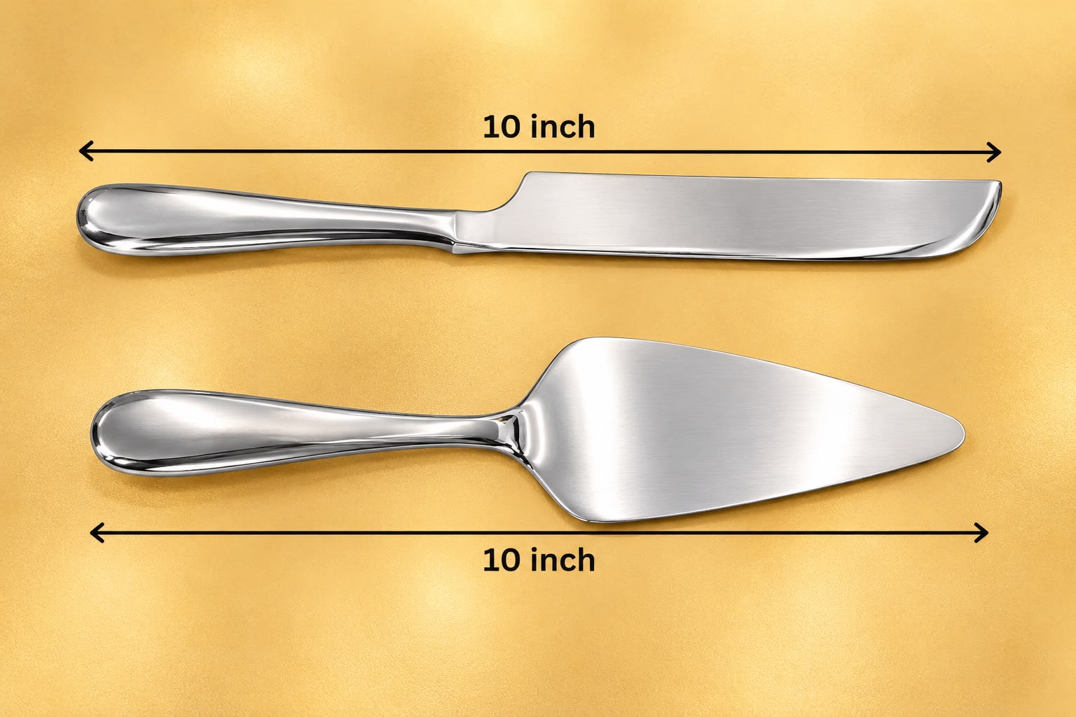 BRASS KNIFE & CAKE SERVER