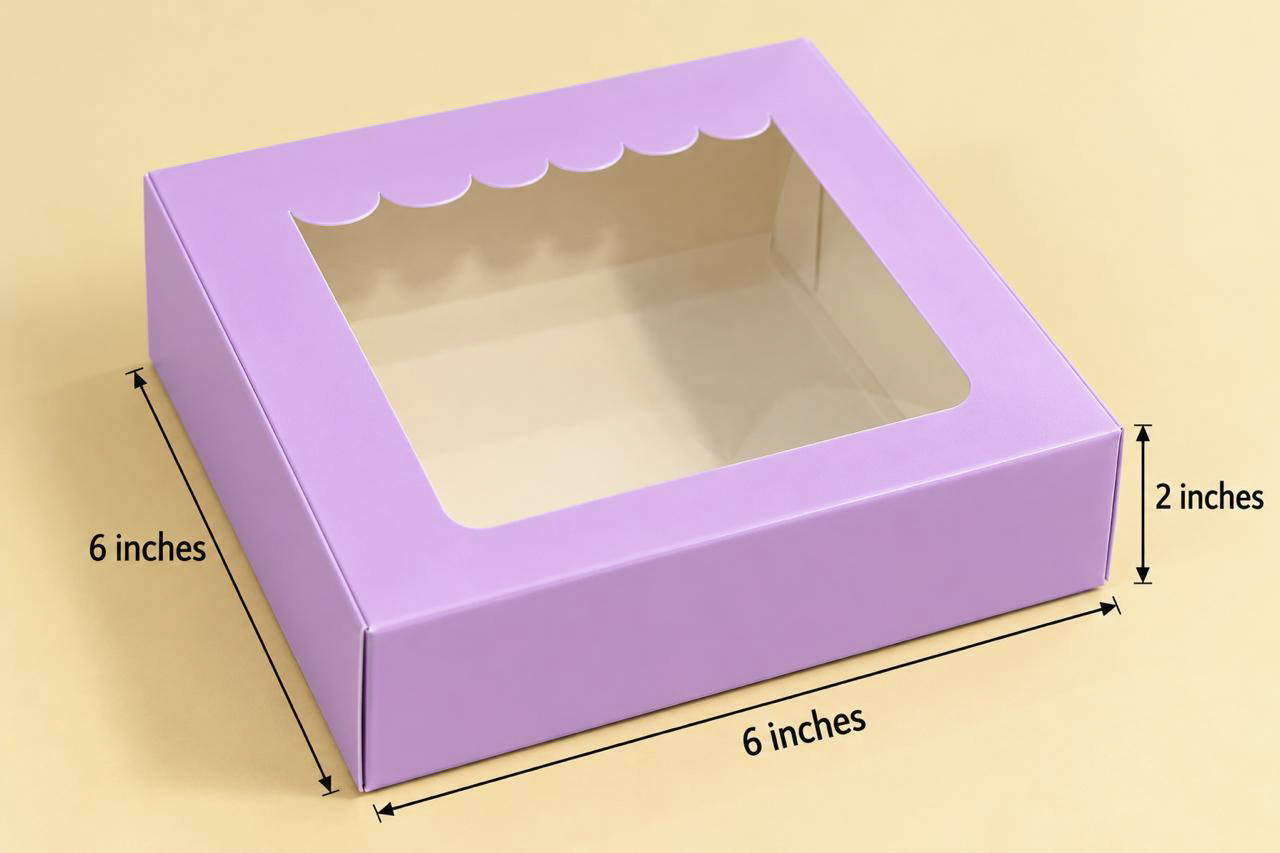 4 PC PAPER BROWNIE BOX 6x6x2 INCH
