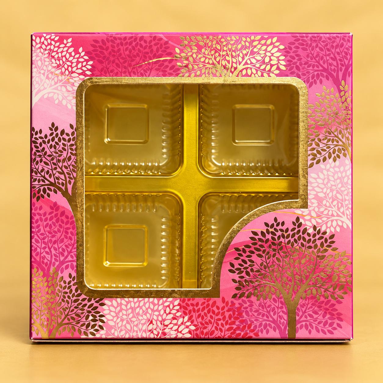 4 PC CHOCOLATE BOX PINK MAROON