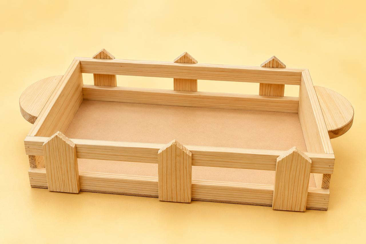 PINEWOOD TRAY 12X8X3 INCHES RECTANGLE