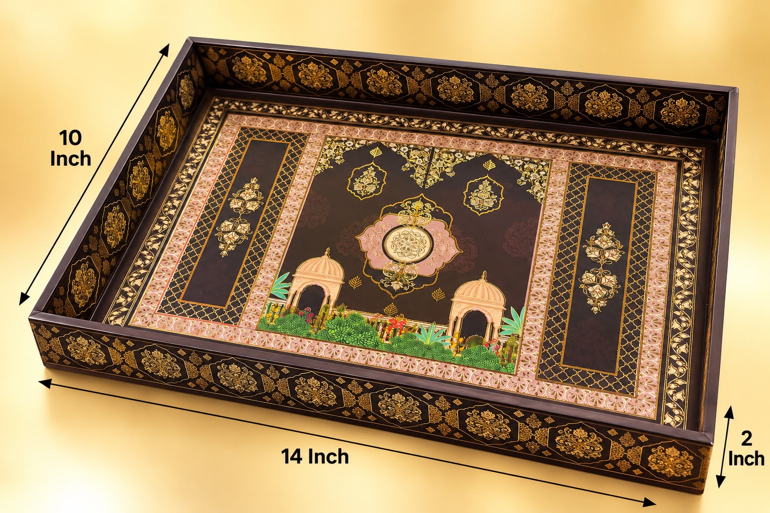 MUGHAL HAMPER TRAY 14x10x2