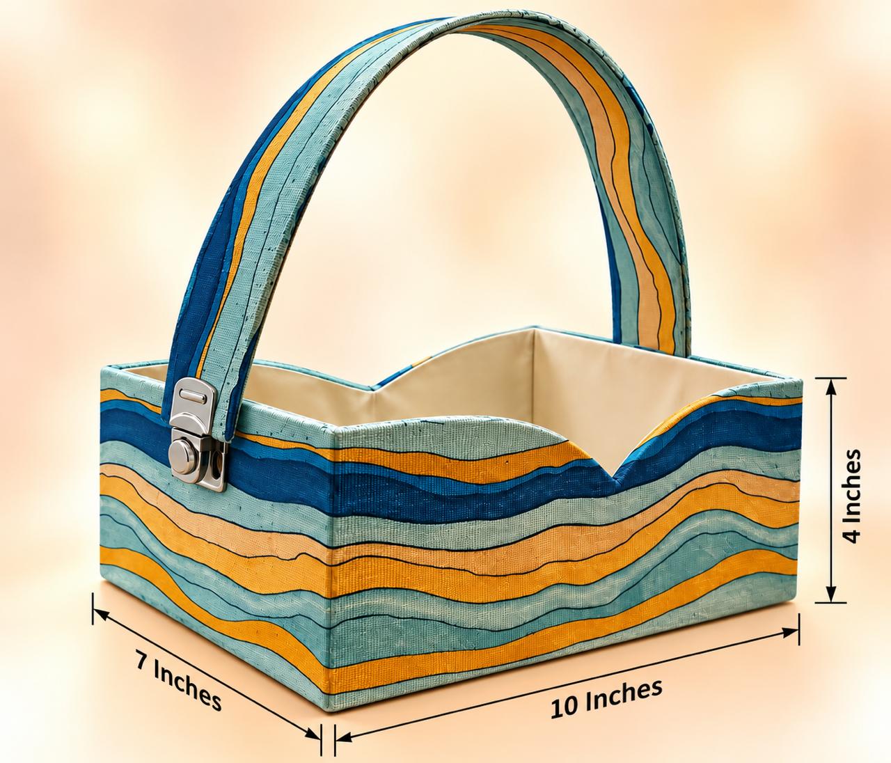 SUEDE BASKET MULTICOLOR 10x7x4