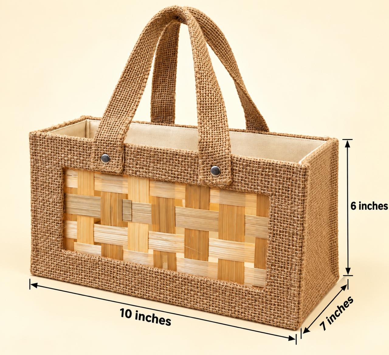 TRENDY JUTE BASKET 10x7 INCHES