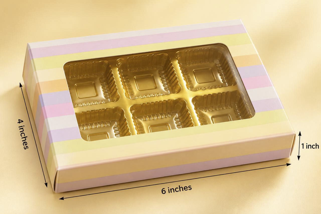 6 PC CHOCOLATE BOX MULTICOLOUR