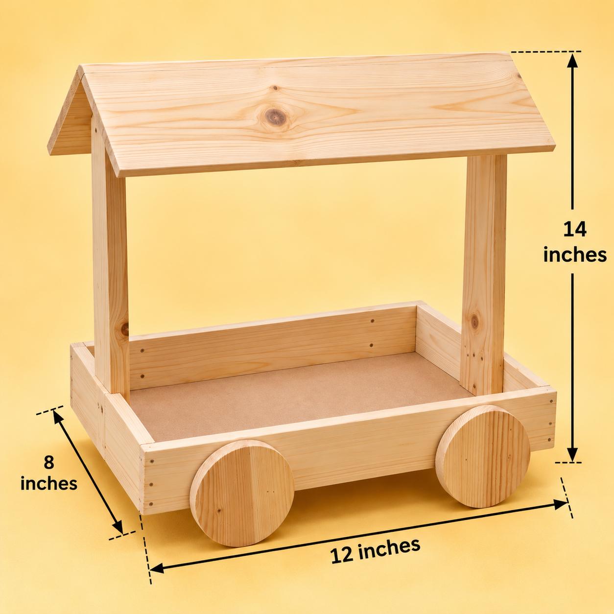 PINEWOOD TRAY CART